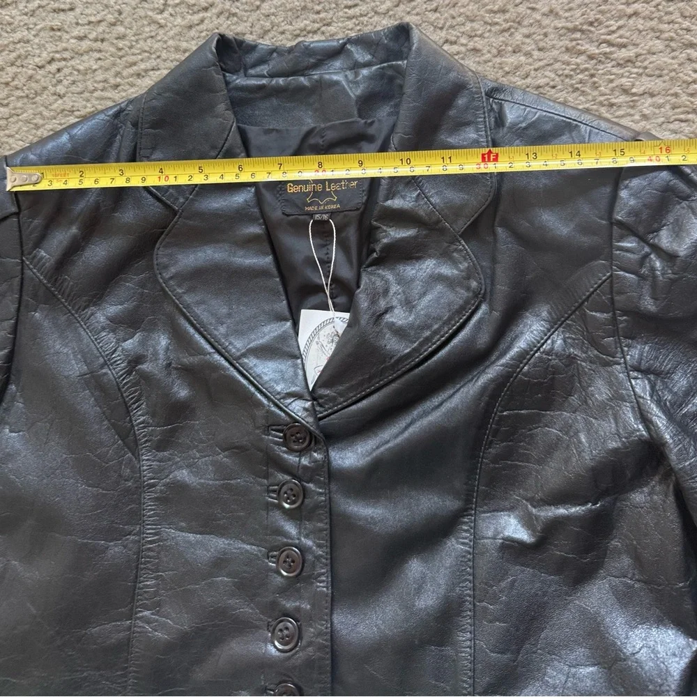 🍀Special Deal Genuine Leather Blazer Jacket- Ultra Soft and Classic Feminine Fit - Picture 10 of 15